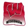 Logo Brand Wisconsin Badgers Raschel Throw Blanket