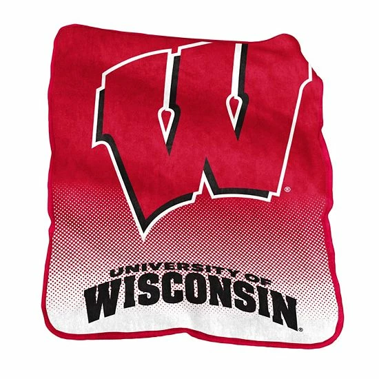 Logo Brand Wisconsin Badgers Raschel Throw Blanket 3 Logo Brand Wisconsin Badgers Raschel Throw Blanket